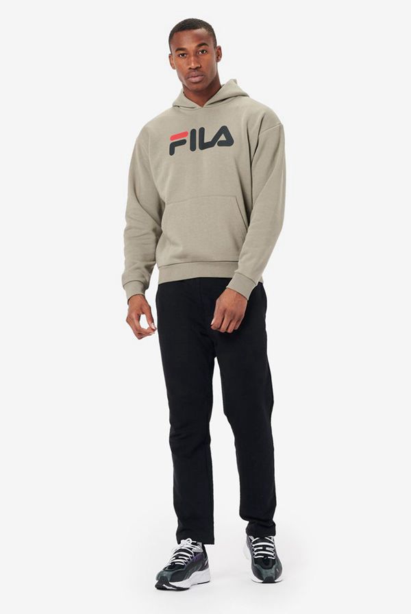 Blusa Moletom Capuz Fila Homem Pretas/Vermelhas - Fila Axelo Classic Logo Loja Online Portugal,ADNO-